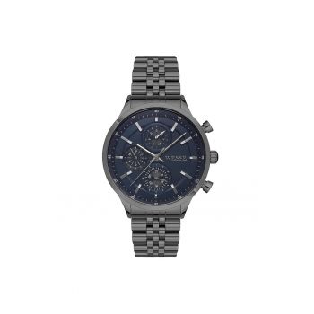 Ceas barbatesc  model WWG207406 - carcasa 43mm - curea din otel - gri/albastru
