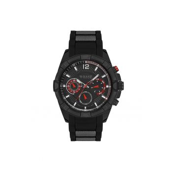 Ceas barbatesc  model WWG401804 - 46mm - carcasa neagra - curea silicon - rezistent la apa 5 ATM