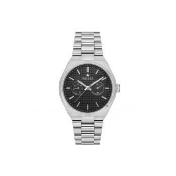 Ceas barbatesc  WWG209604 - 42mm - argintiu - curea din otel - mecanism quartz