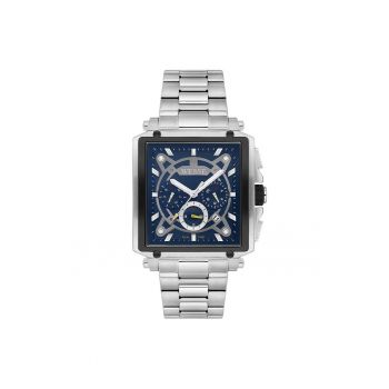 Ceas barbatesc  WWG402703 - carcasa patrata 42x42mm - curea din otel - rezistent la apa 5 ATM - multicolor
