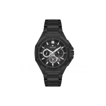 Ceas barbatesc  WWG402804 - curea din otel - 44mm - negru - rezistent la apa 5 ATM