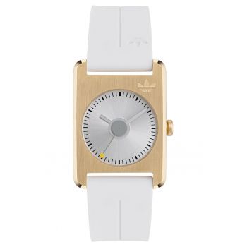 Ceas barbati  RETRO POP ONE - inox - quartz - analog - curea silicon - 3 ATM