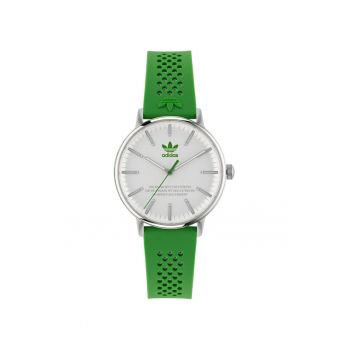 Ceas dama  AOSY23023 - otel - curea silicon verde - rezistenta la apa 5 ATM - 38x38mm