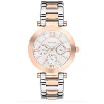 Ceas dama  WWL101104 - 36mm - roz-auriu/argintiu - mecanism quartz - 5 ATM