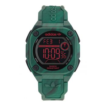 Ceas unisex  CITY TECH TWO GRFX - verde - curea din rasina - display digital - rezistent la apa 10 ATM