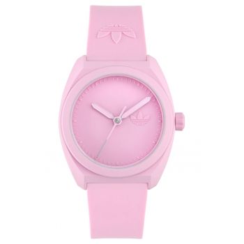 Ceas unisex  Project Three - ceramica - roz - 42mm - curea silicon