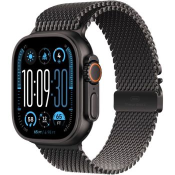 SmartWatch Apple Watch Ultra 2 v2, Cellular, 49mm Carcasa Titanium, Black/Black Titanium Milanese Loop - L