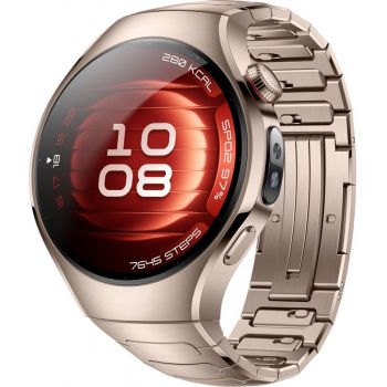 SmartWatch Huawei Watch 5, 42mm Sand Gold 904L Stainless Steel, curea Sand Gold
