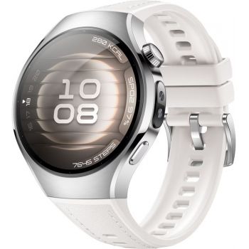 SmartWatch Huawei Watch 5, 42mm Stainless Steel, curea White