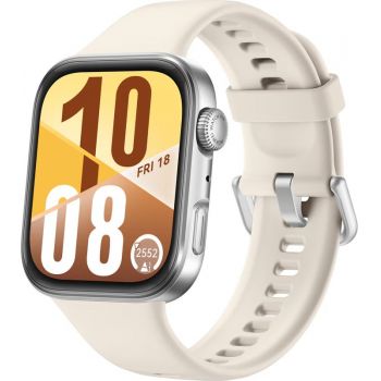 SmartWatch Huawei Watch Fit 4, Silver Body curea White Fluoroelastomer ieftin