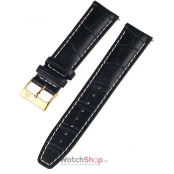 Curea (bratara) ceas Rothenschild Universal-Replacement, Negru-Auriu, 22mm
