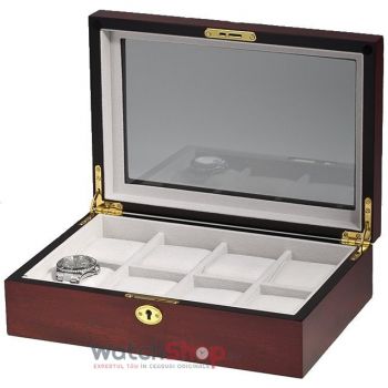Cutie depozitare Rothenschild RS-2105-8C 8.5 x 21 x 30.8 pentru 8 ceasuri Maro