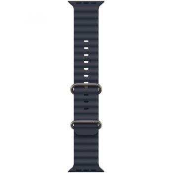 Apple Apple Watch 49mm Band:  Navy Ocean Band - Natural Titanium Finish