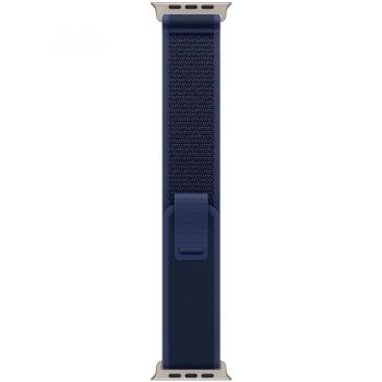 Apple Apple Watch 49mm Loop:  Blue Trail Loop - M/L - Natural Titanium Finish