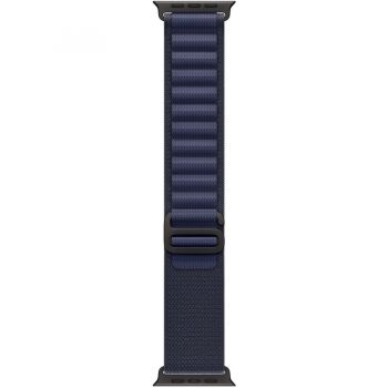 Apple Apple Watch 49mm Loop:  Navy Alpine Loop - Medium - Black Titanium Finish