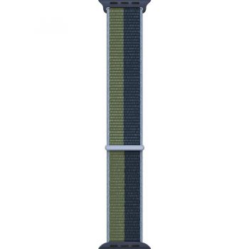 Apple Curea Apple Watch Sport Loop, 45mm, Abyss Blue/Moss Green