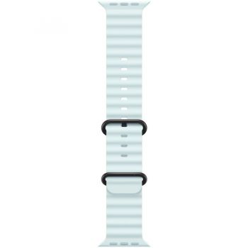 Apple Curea Smartwatch Apple MYP83ZM/A pentru Watch 49mm, Ocean Band, Black Titanium Finish, Albastru deshis