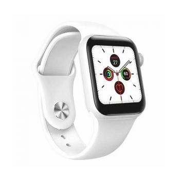 Ceas Smartwatch Techstar® W58Pro Alb, 1.3 inch IPS, Monitorizare Temperatura, Sedentarism, Bluetooth, IP65