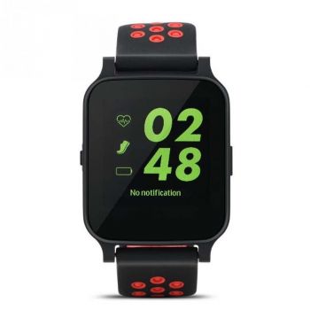 Ceas Smartwatch Techstar® Y60, 1.54 inch IPS, Bluetooth 4.0, Slot SIM, Apeluri si Notificari, Monitorizare Tensiune, Puls, Pasi, Rosu
