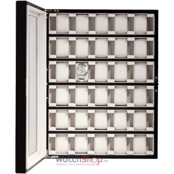 Cutie depozitare Rothenschild RS-1100-30BL 10 x 40.5 x 56.5 pentru 30 de ceasuri Negru