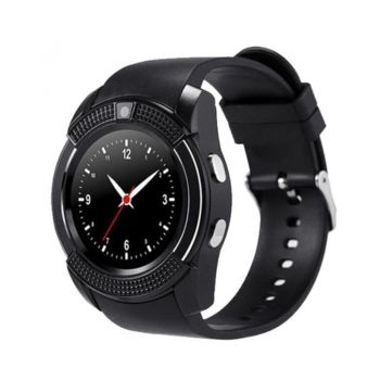 Resigilat Ceas Smartwatch V8 Negru HandsFree Bluetooth 3.0 Micro SIM Android Camera 1.3MP