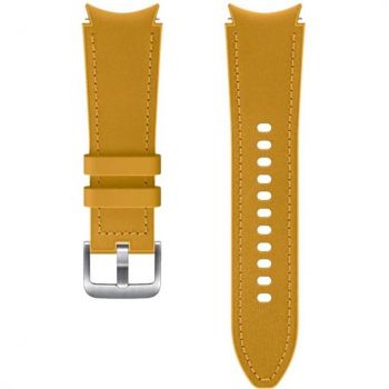 Samsung Galaxy Watch 4 / 4 Classic - Bratara Hybrid, cu cusatura (20mm, S/M), piele - Mustard