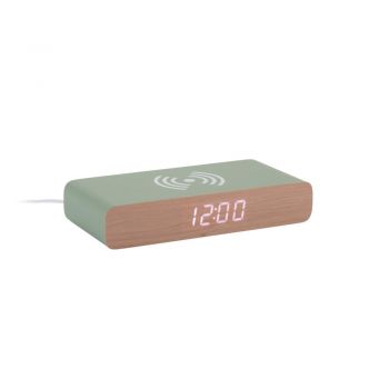 Ceas deșteptător digital cu încărcător wireless Retro Flat LED – Karlsson