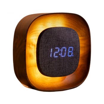 Ceas deșteptător digital Lumos Walnut – Gingko