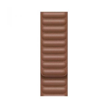 Curea Apple Leather Link pentru Apple Watch 38mm / 40mm Saddle Brown Small