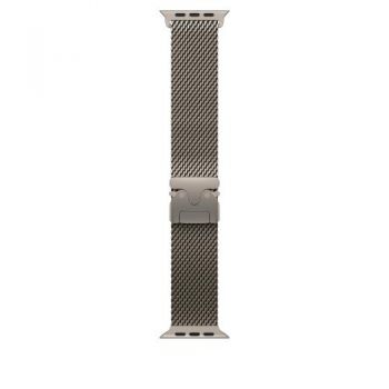 Curea Smartwatch Apple MXKD3ZM/A pentru Watch 49mm, Titanium Milanese Loop, Medium (Argtintiu)