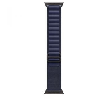 Curea Smartwatch Apple MYPY3ZM/A pentru Watch 49mm, Alpine Loop, Large, Black Titanium Finish (Albastru)