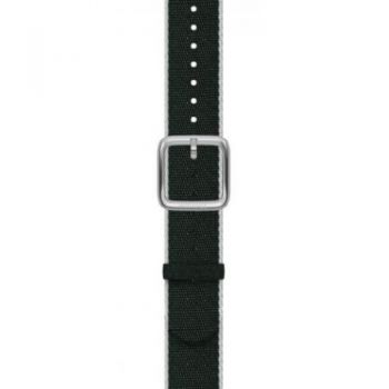 Curea Smartwatch Withings, textil, 18mm, pentru Withings Scanwatch (Khaki/Alb)