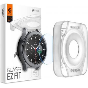 Folie Sticla Spigen pentru Samsung Galaxy Watch 4 Classic 42mm 2buc/pachet (sistem de aplicare inclus)