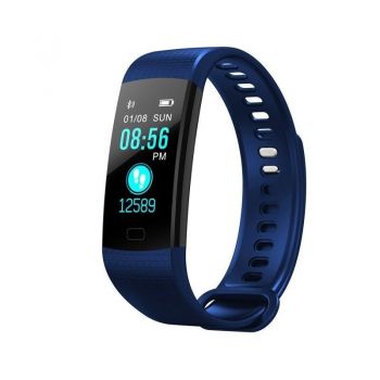 Resigilat Bratara Smart Fitness Sport Y5 Albastru Bluetooth 4.0 Waterproof cu Monitorizare Somn, Cardiaca si Pedometru