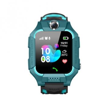 Resigilat Ceas Smartwatch Copii Techstar® Q19, 1.40 inch IPS, Cartela SIM, Tracker LBS, Buton SOS, Apelare Bidirectionala, Albastru