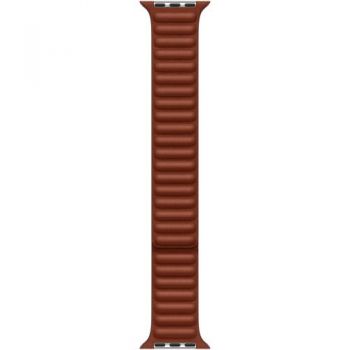 Curea pentru Apple Watch 41mm, Leather Link, Umber, M/L