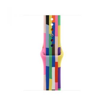Curea Smartwatch Apple MFFP4ZM/A pentru Watch 40mm, Pride Edition Sport Band, S/M (Multicolor)