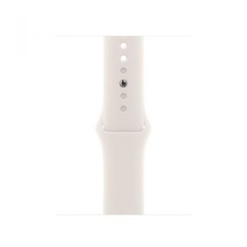 Curea Smartwatch Apple MXLL3ZM/A pentru Watch 42mm, Sport Band, S/M (Alb)