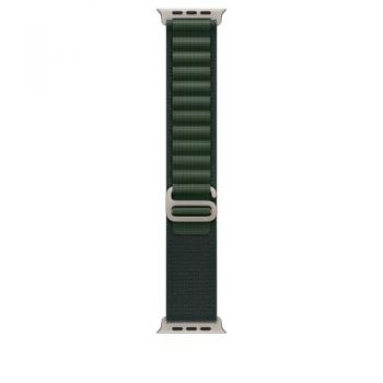 Curea Smartwatch  Apple Watch MXMU3ZM/A, pentru Watch 49mm, Alpine Loop, Small, Natural Titanium Finish (Verde)