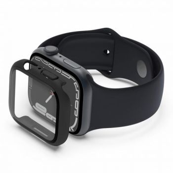 Folie protectie Belkin SCREENFORCE TemperedCurve 2-in-1 pentru Apple Watch Series 7 (Negru)