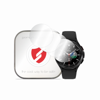 Folie Protectie Smart Protection Premium Classic pentru Samsung Galaxy Watch4 Classic 46mm, Set 4 bucati, Plastic
