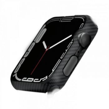 Carcasa Pitaka Air Case Aramida Apple Watch 7 41mm, Negru