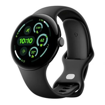 Ceas inteligent Smartwatch Google Pixel Watch 3 LTE, 45mm, Procesor Snapdragon W5 Gen 1, 2GB RAM, 32GB Flash, 5ATM, 4G, Wear OS (Negru)