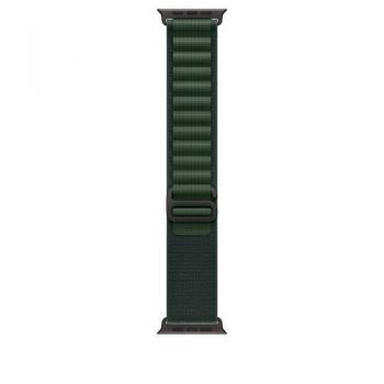 Curea Smartwatch Apple MYPT3ZM/A pentru Watch 49mm, Alpine Loop, Large, Black Titanium Finish (Verde inchis)