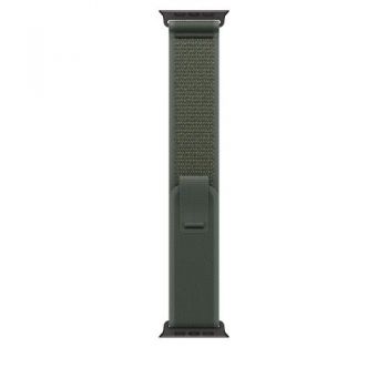 Curea Smartwatch Apple MYQ43ZM/A pentru Watch 49mmm, Trail Loop, M/L, Black Titanium Finish (Verde)