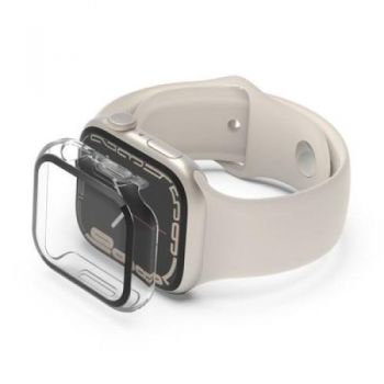 Protector de ecran tratat 2-in-1 Belkin EdzettCurve + bara de protectie pentru Apple Watch Series 8/7/6/5/4, accesoriu ceas inteligent