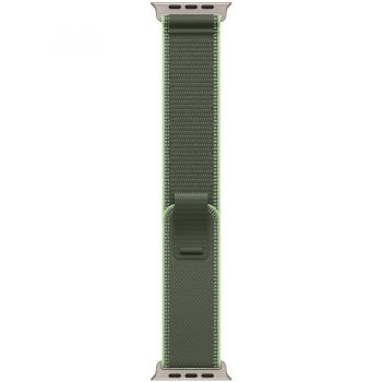 Apple Apple Watch 49mm Loop:  Green/Neon Trail Loop - M/L - Natural Titanium Finish