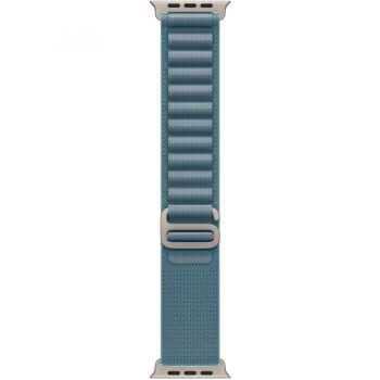 Apple Apple Watch 49mm Loop:  Light Blue Alpine Loop - Large - Natural Titanium Finish