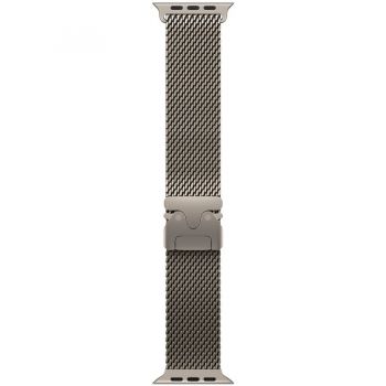 Apple Apple Watch 49mm Loop:  Natural Titanium Milanese Loop - Medium