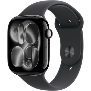 Apple Apple Watch S11GPS46mmJet Black Aluminium Case with Black Sport Band - M/L